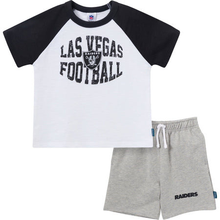 2-Piece Infant & Toddler Boys Las Vegas Raiders T-Shirt and Shorts Set