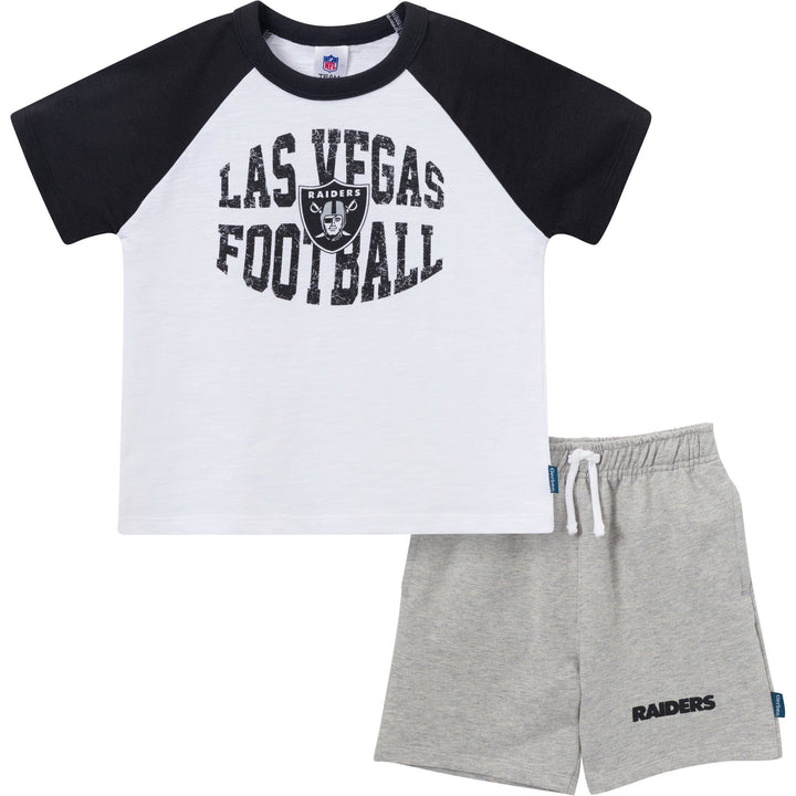 2-Piece Infant & Toddler Boys Las Vegas Raiders T-Shirt and Shorts Set Outfits & Sets NFL 