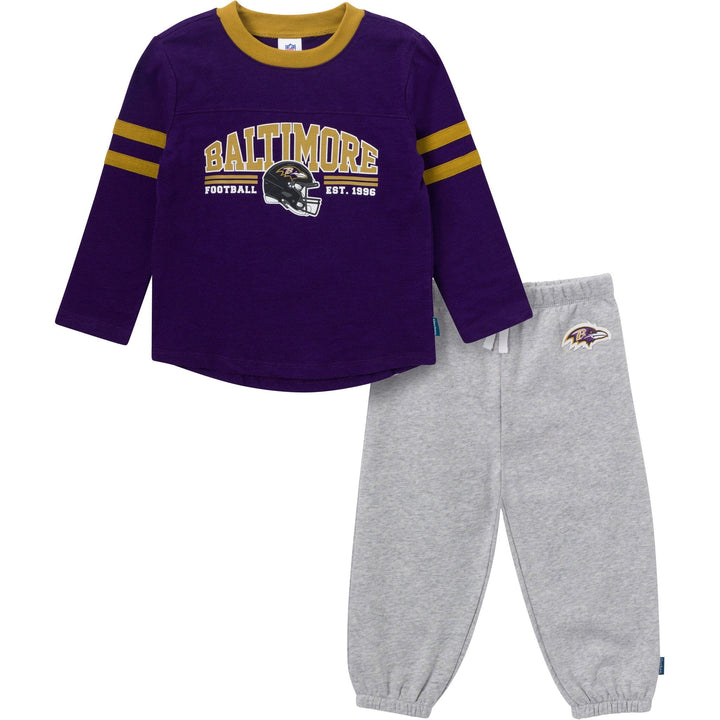 2-Piece Infant & Toddler Boys Baltimore Ravens Shirt and Sweatpant Set Outfits & Sets NFL 