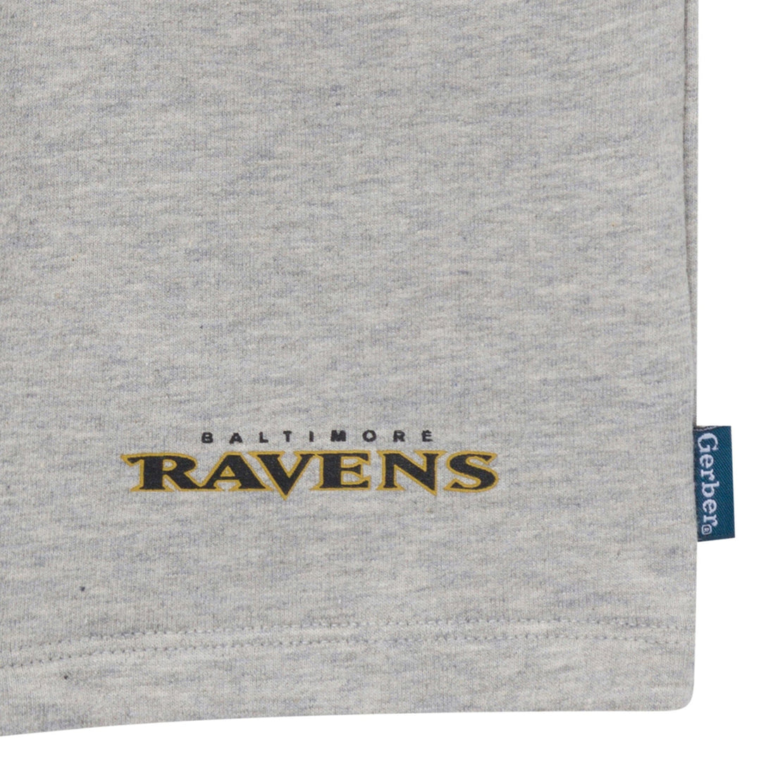 2-Piece Infant & Toddler Boys Baltimore Ravens T-Shirt and Shorts Set Outfits & Sets NFL 