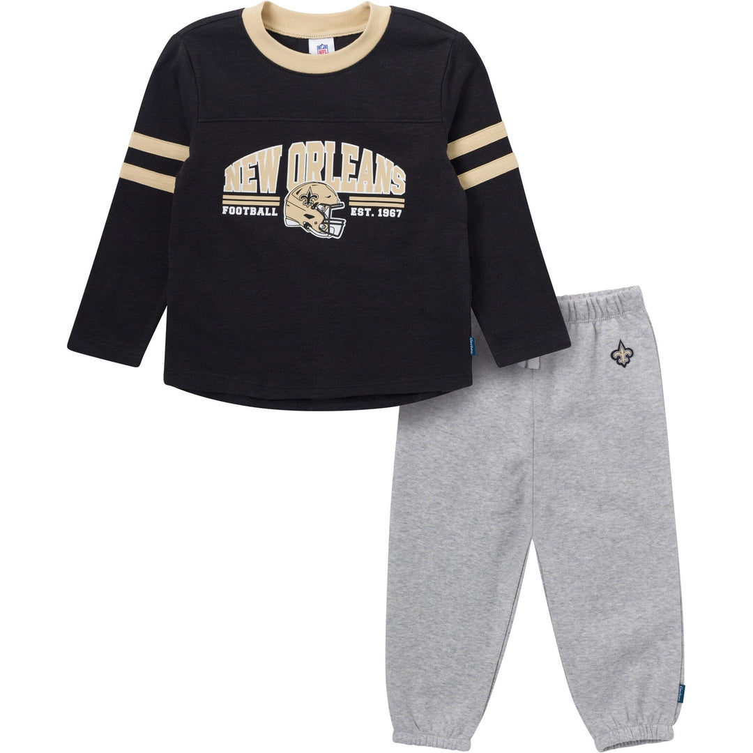 2-Piece Infant & Toddler Boys New Orleans Saints Shirt and Sweatpant Set Outfits & Sets NFL 