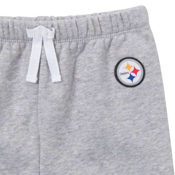 2-Piece Infant & Toddler Boys Pittsburgh Steelers Shirt and Sweatpant Set Outfits & Sets NFL 