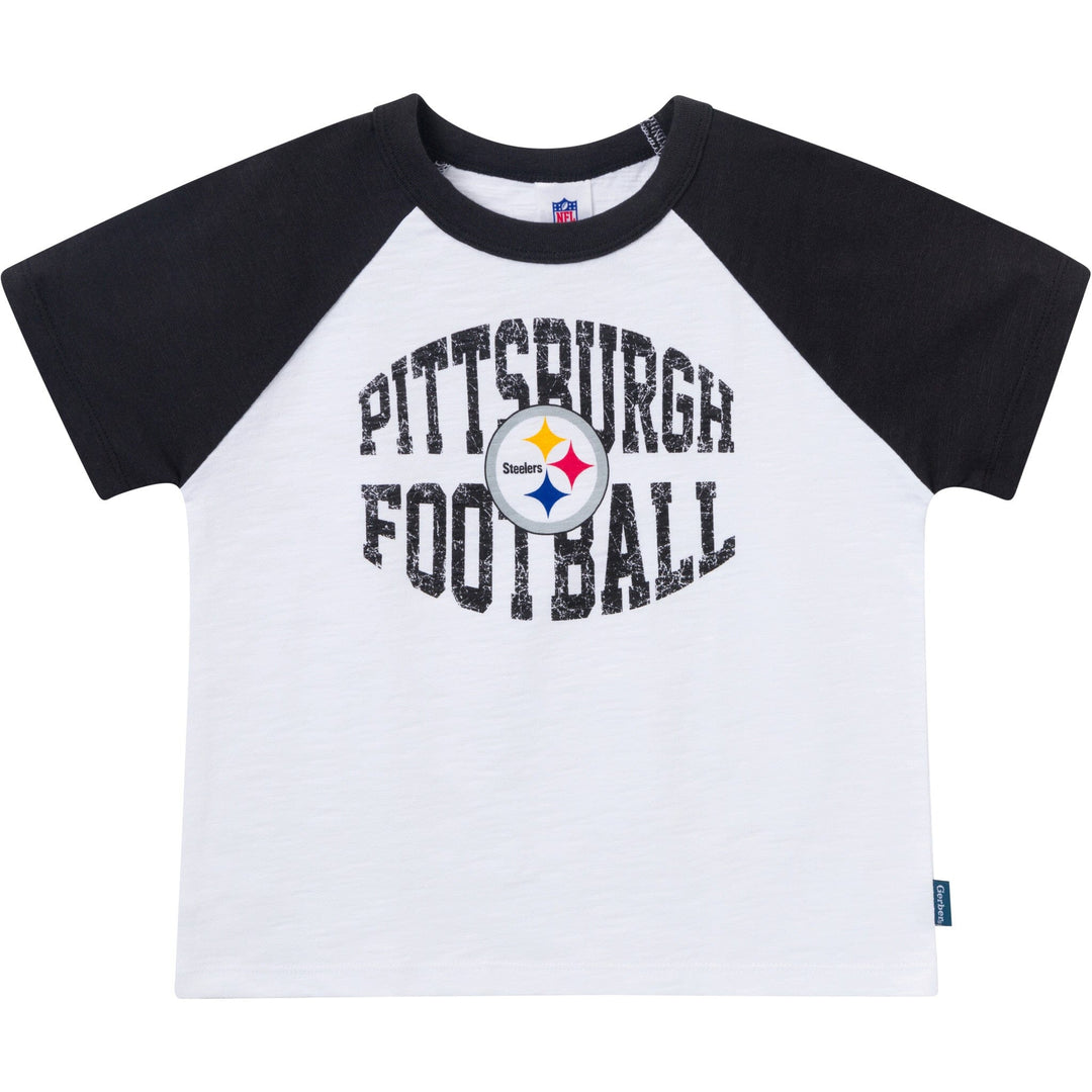 2-Piece Infant & Toddler Boys Pittsburgh Steelers T-Shirt and Shorts Set Outfits & Sets NFL 