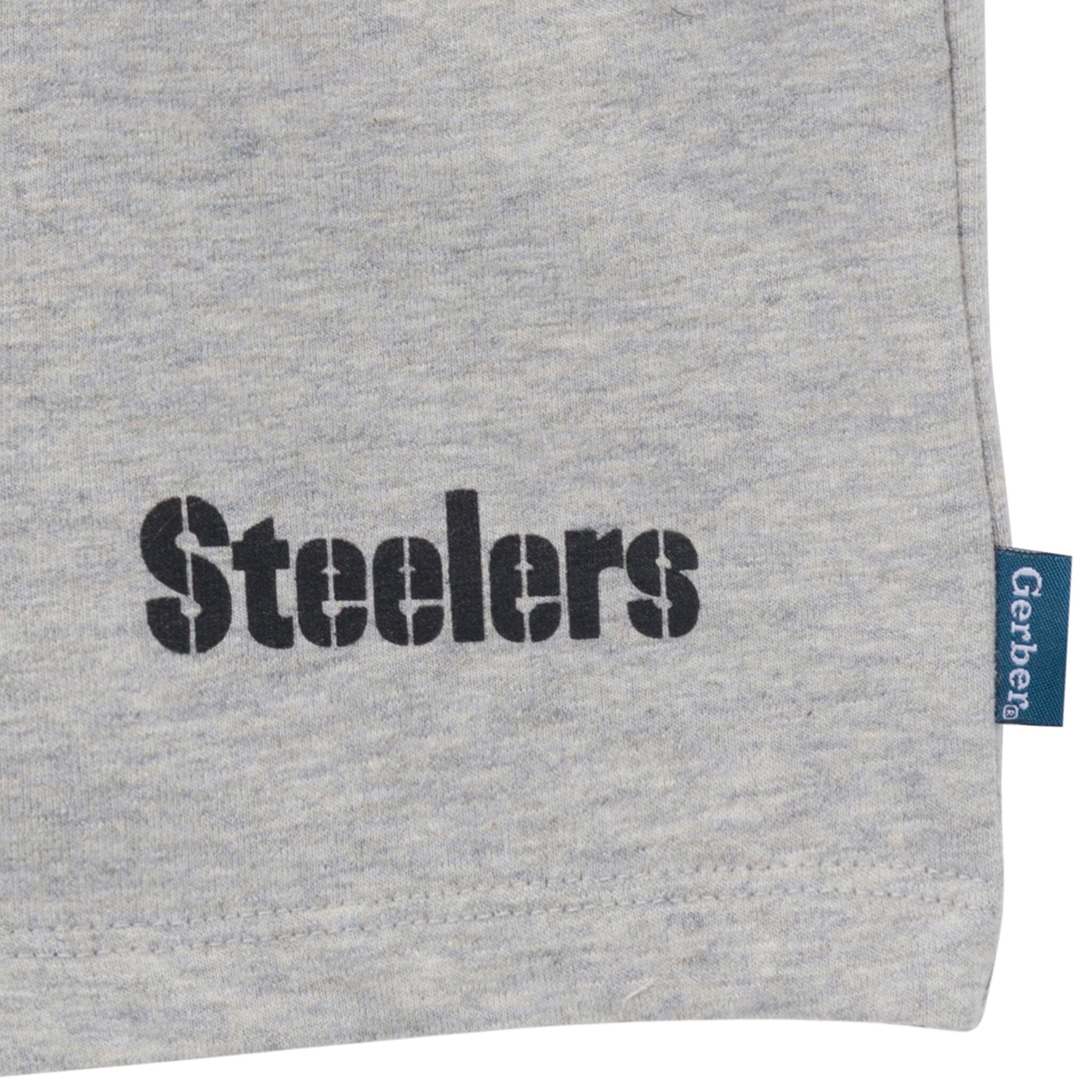 2-Piece Infant & Toddler Boys Pittsburgh Steelers T-Shirt and Shorts Set Outfits & Sets NFL 