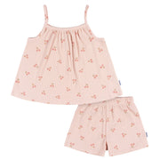 2-Piece Infant and Toddler Girls Blush Shirt & Shorts Set