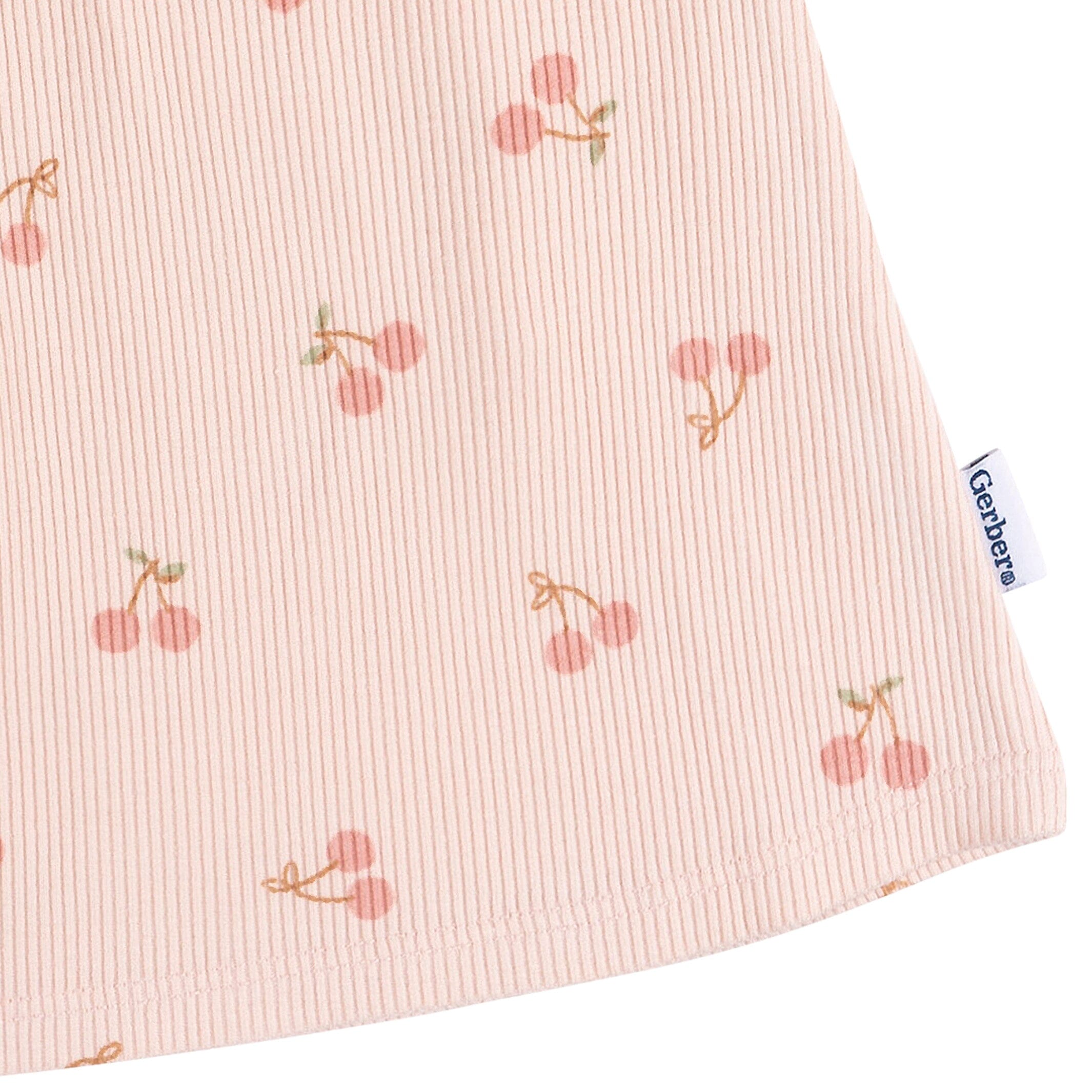 2-Piece Infant and Toddler Girls Blush Shirt & Shorts Set