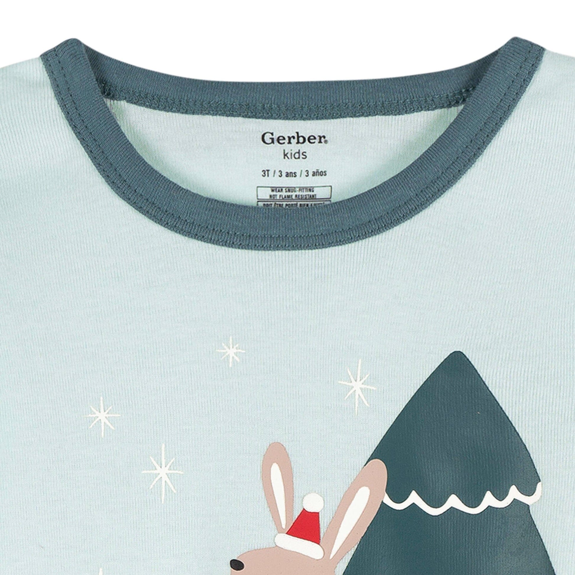2-Piece Infant & Toddler Girls Mistletoe Snug Fitting Pajama Set Sleepwear Gerber® 
