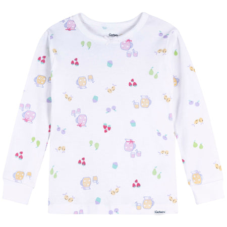 2-Piece Infant & Toddler Girls Lemonade Cotton Pajama Set