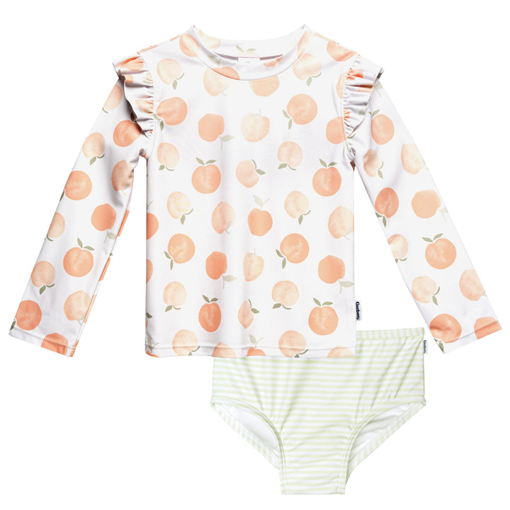 2-Piece Infant and Toddler Girls Peaches Rashguard Set