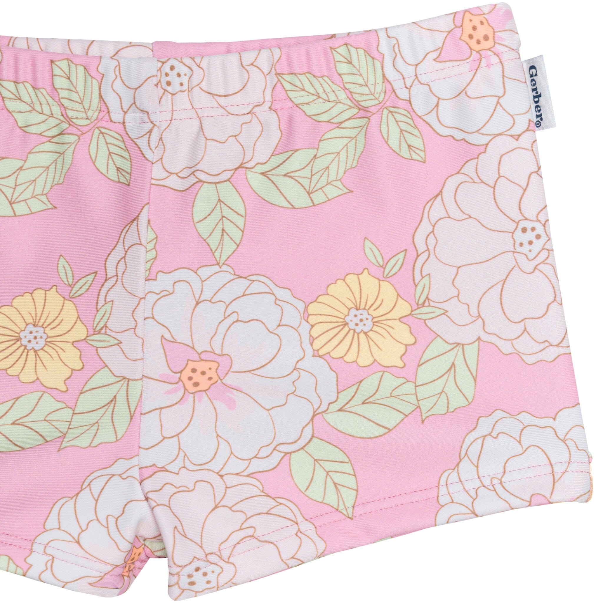 2-Piece Infant & Toddler Girls Peonies Rashguard Set Swimwear Gerber® 