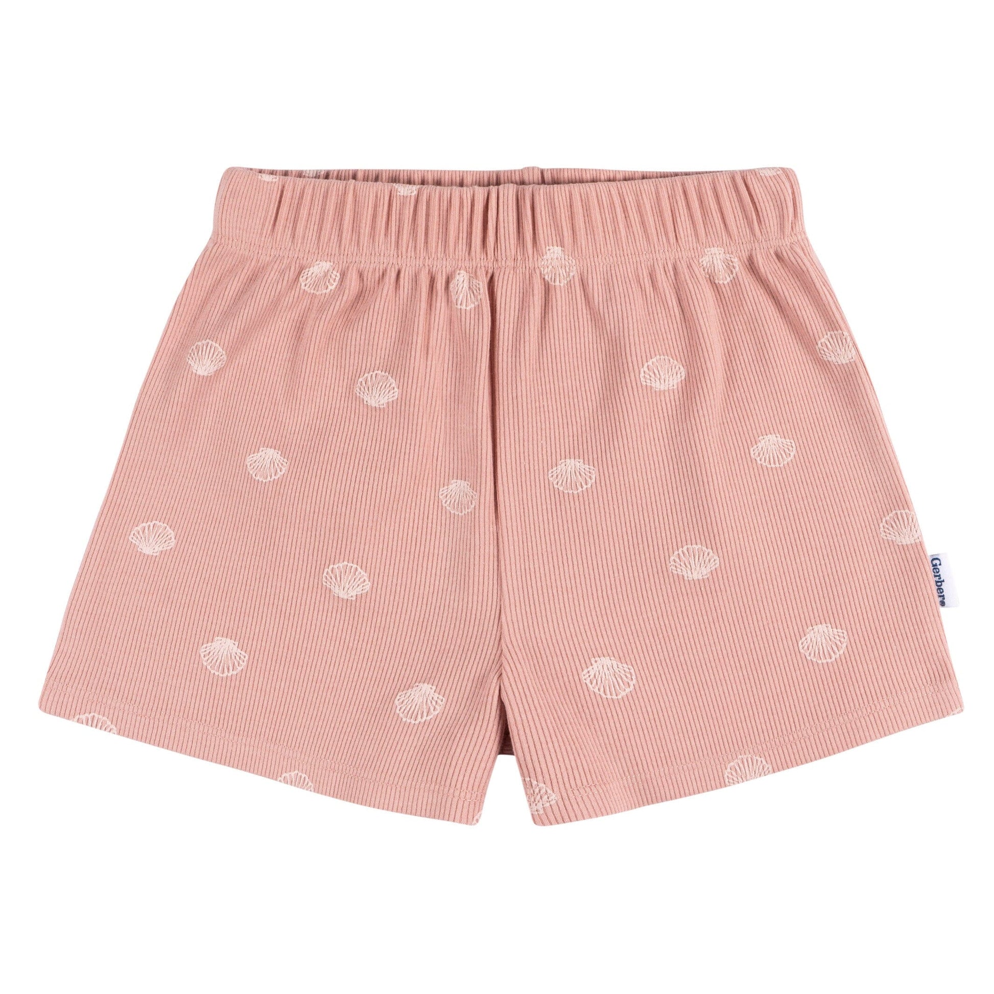 2-Piece Infant and Toddler Girls Seashells Shirt & Shorts Set