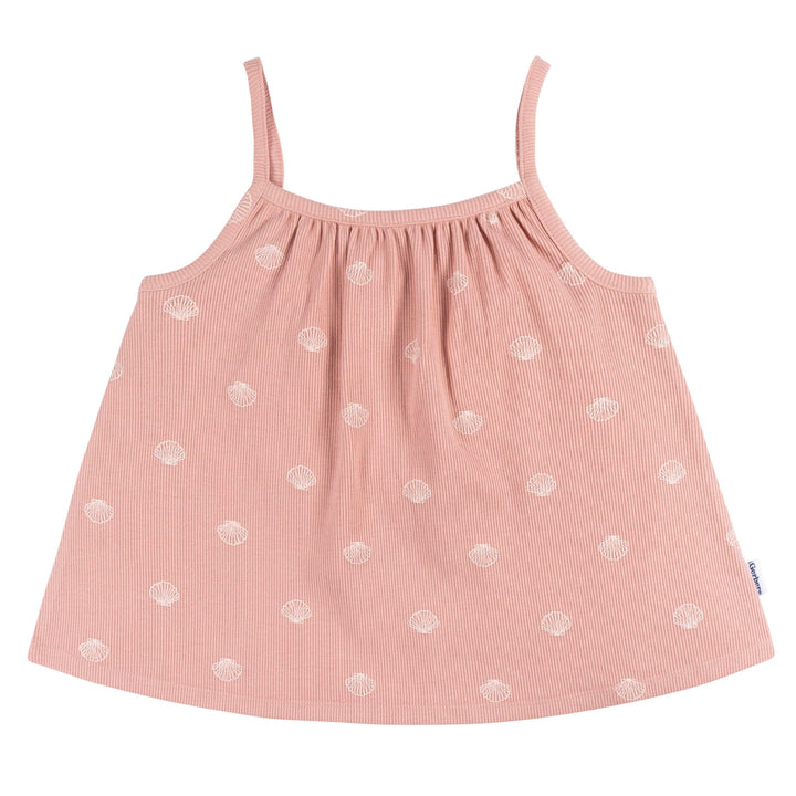 2-Piece Infant and Toddler Girls Seashells Shirt & Shorts Set