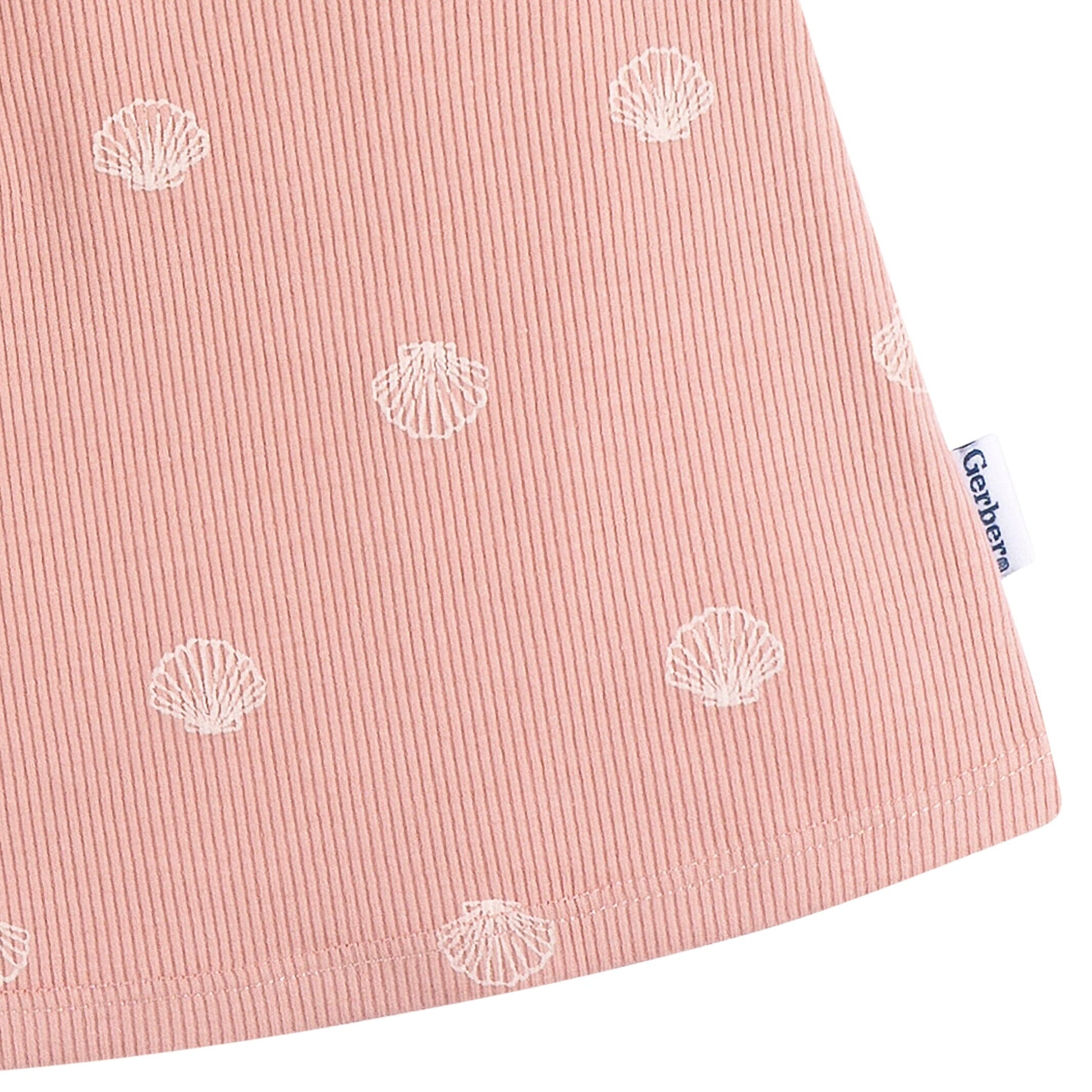 2-Piece Infant and Toddler Girls Seashells Shirt & Shorts Set