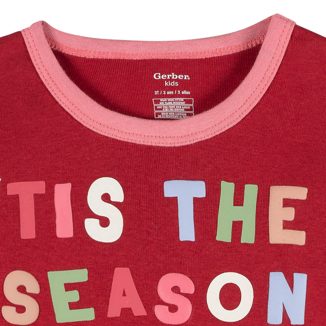 2-Piece Infant & Toddler Girls Multi Check Snug Fitting Pajama Set Sleepwear Gerber® 