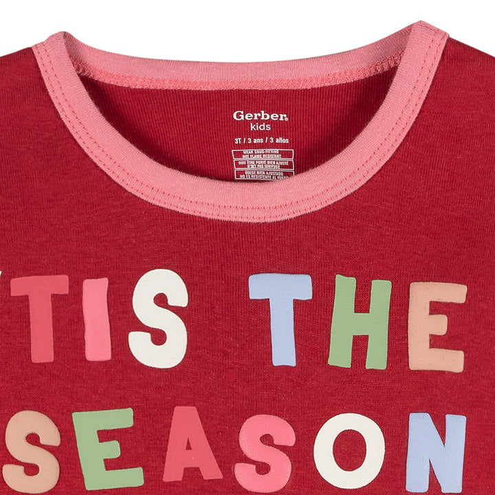 2-Piece Infant & Toddler Girls Multi Check Snug Fitting Pajama Set Sleepwear Gerber® 