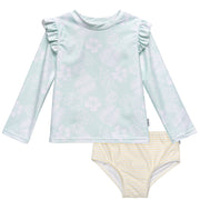 2-Piece Infant and Toddler Girls Tropical Rashguard Set