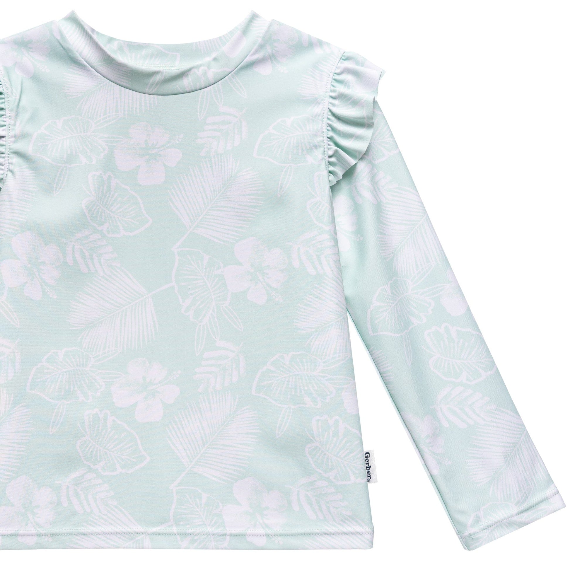 2-Piece Infant and Toddler Girls Tropical Rashguard Set