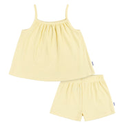 2-Piece Infant and Toddler Girls Yellow Shirt & Shorts Set