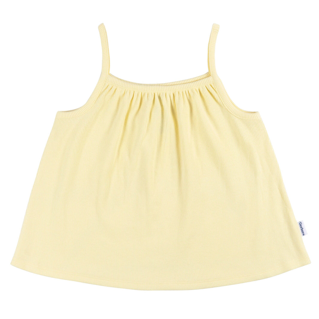 2-Piece Infant and Toddler Girls Yellow Shirt & Shorts Set