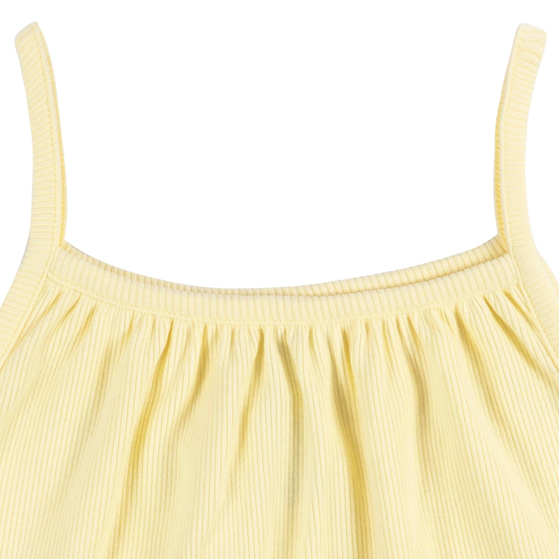 2-Piece Infant and Toddler Girls Yellow Shirt & Shorts Set