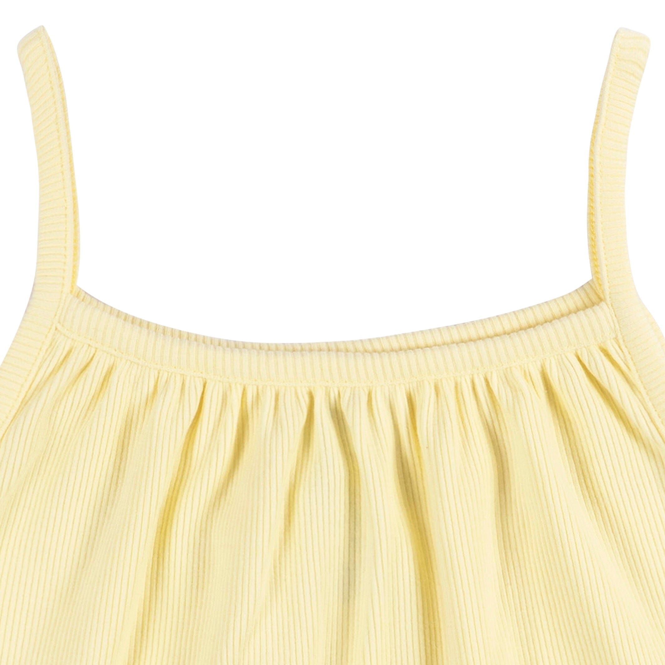 2-Piece Infant and Toddler Girls Yellow Shirt & Shorts Set