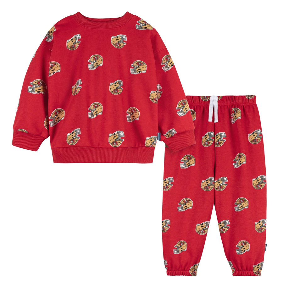 2-Piece Infant & Toddler Neutral 49Ers Sweatshirt and Pant Set Outfits & Sets NFL 