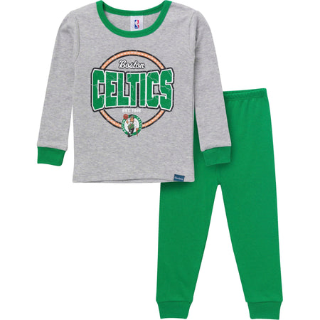 2-Piece Infant & Toddler Neutral Boston Celtics Snug Fit Pajamas
