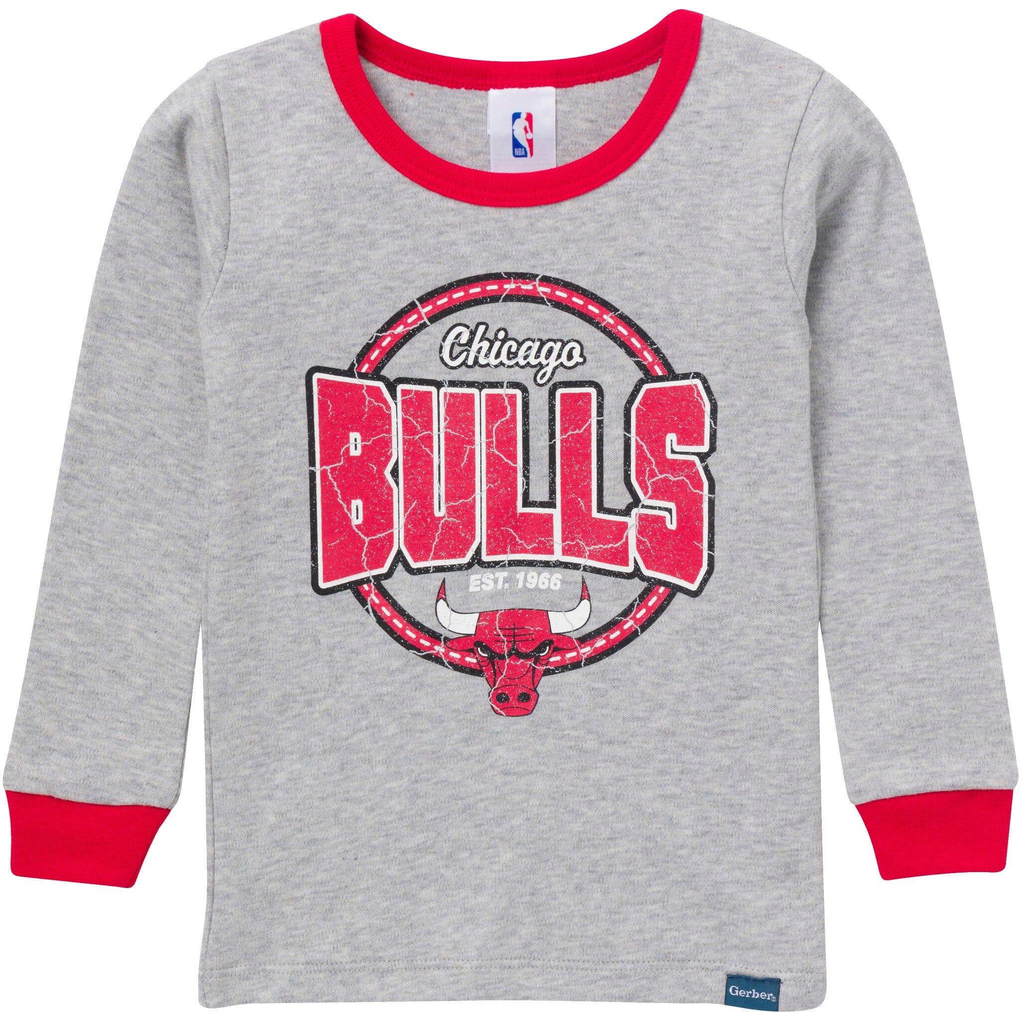 2-Piece Infant & Toddler Neutral Chicago Bulls Snug Fit Pajamas Sleepwear Gerber® 