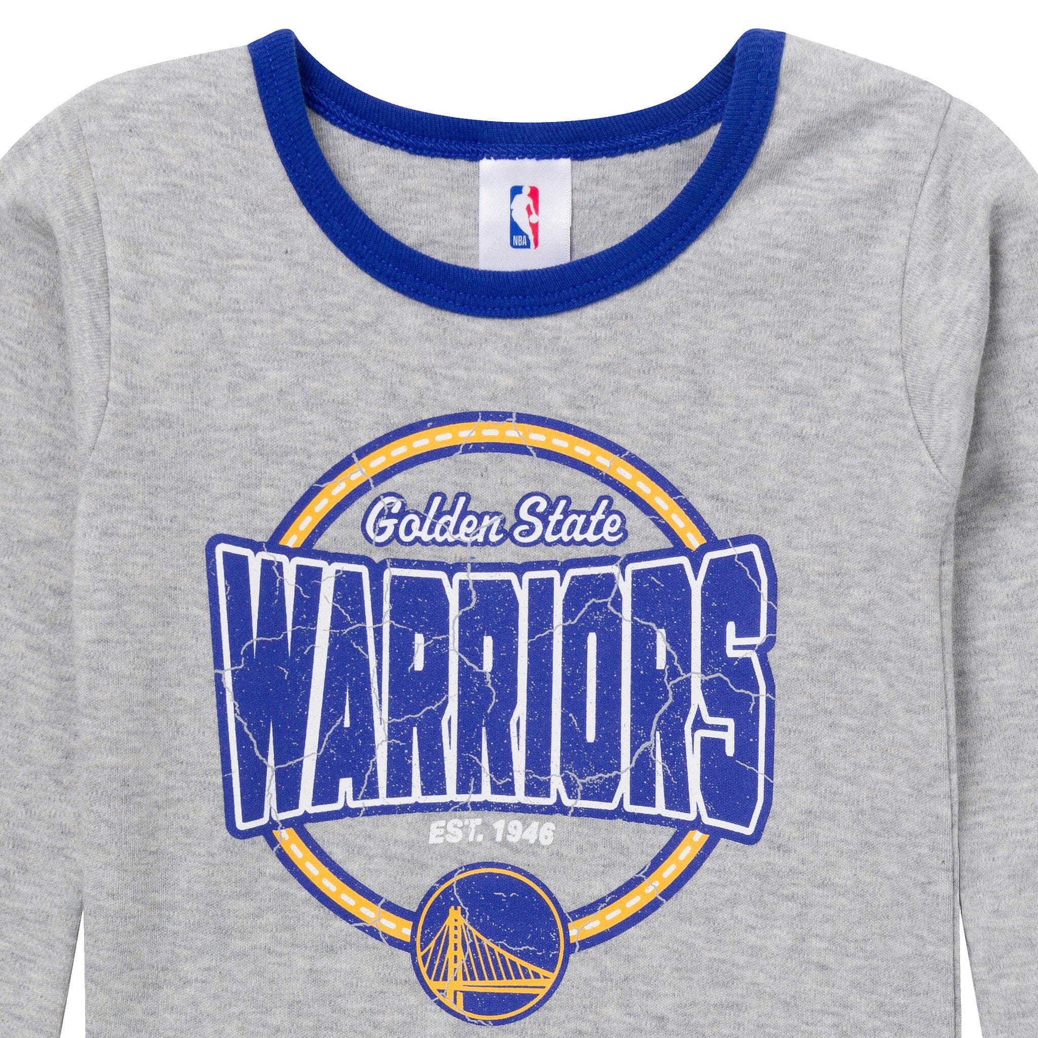 2-Piece Infant & Toddler Neutral Golden State Warriors Snug Fit Pajamas Sleepwear Gerber® 