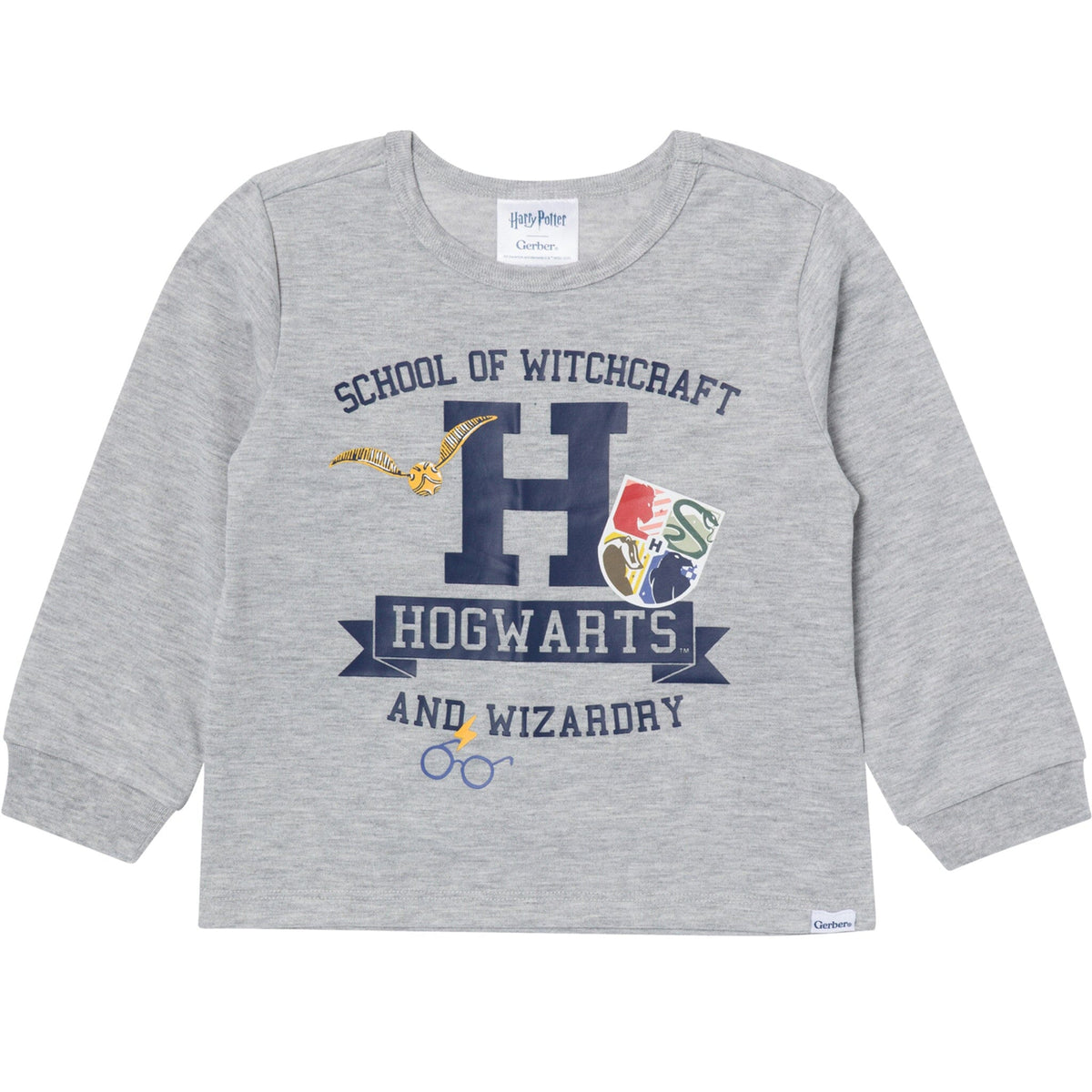 2-Piece Infant & Toddler Neutral Hogwarts Navy Plaid Pajamas sleepwear Gerber® 