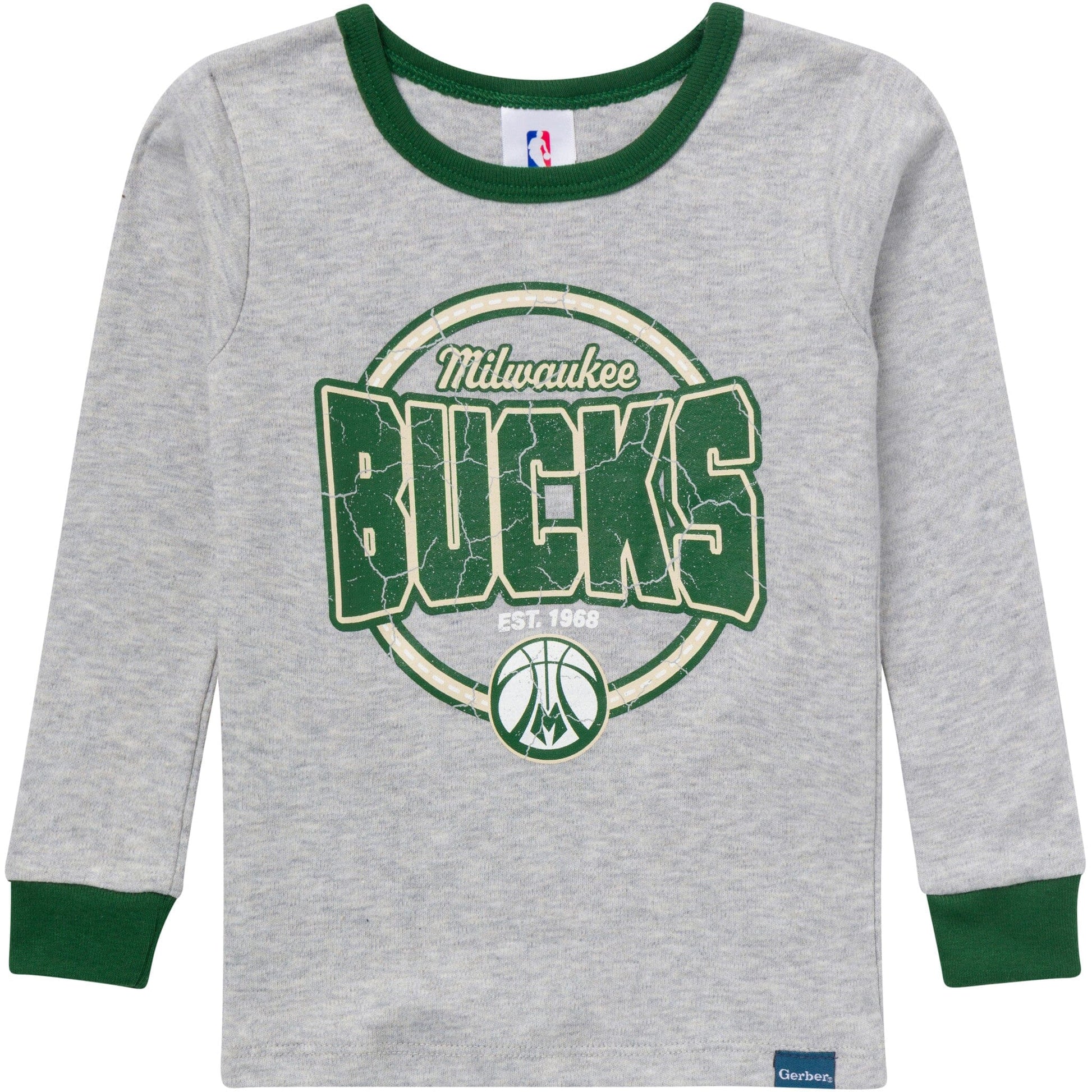 2-Piece Infant & Toddler Neutral Milwaukee Bucks Snug Fit Pajamas Sleepwear Gerber® 