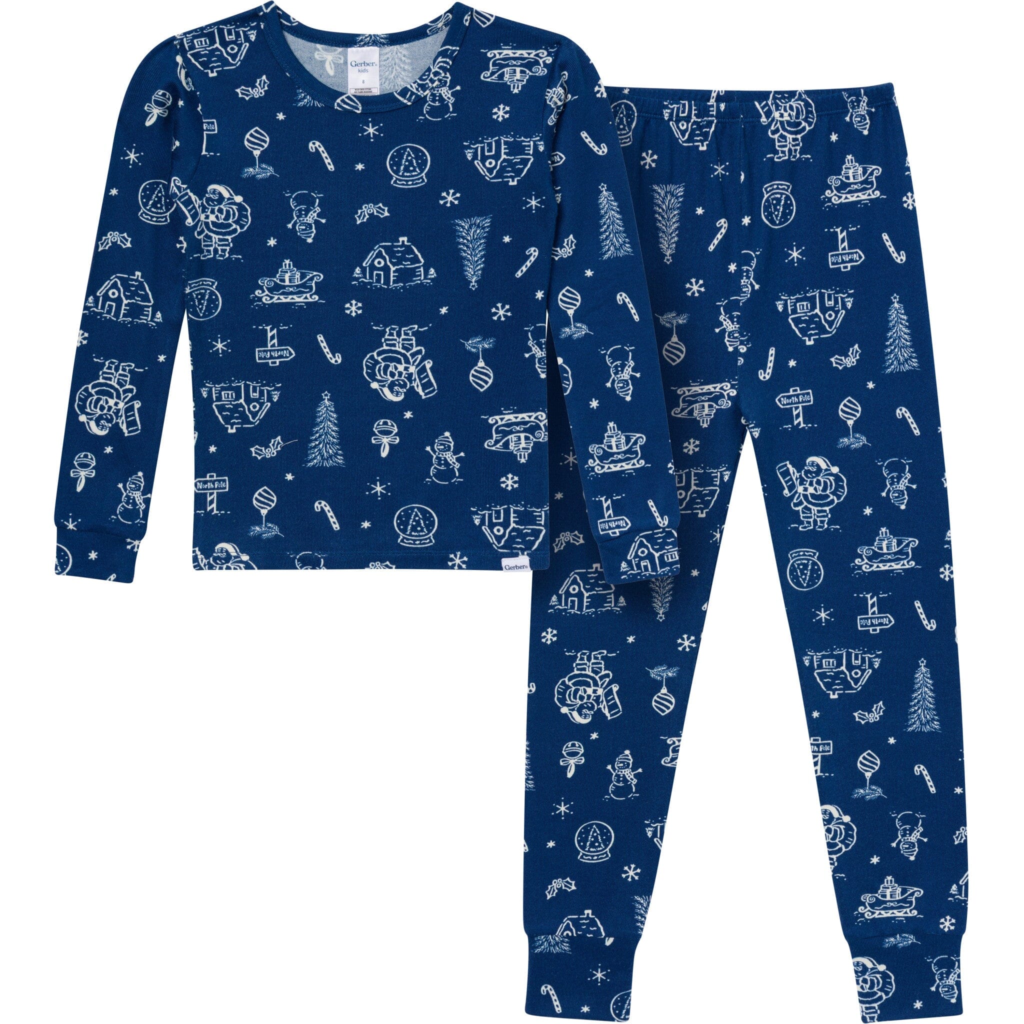 2-Piece Infant & Toddler Neutral Navy Toile Snug Fit Pajamas Sleepwear Gerber® 