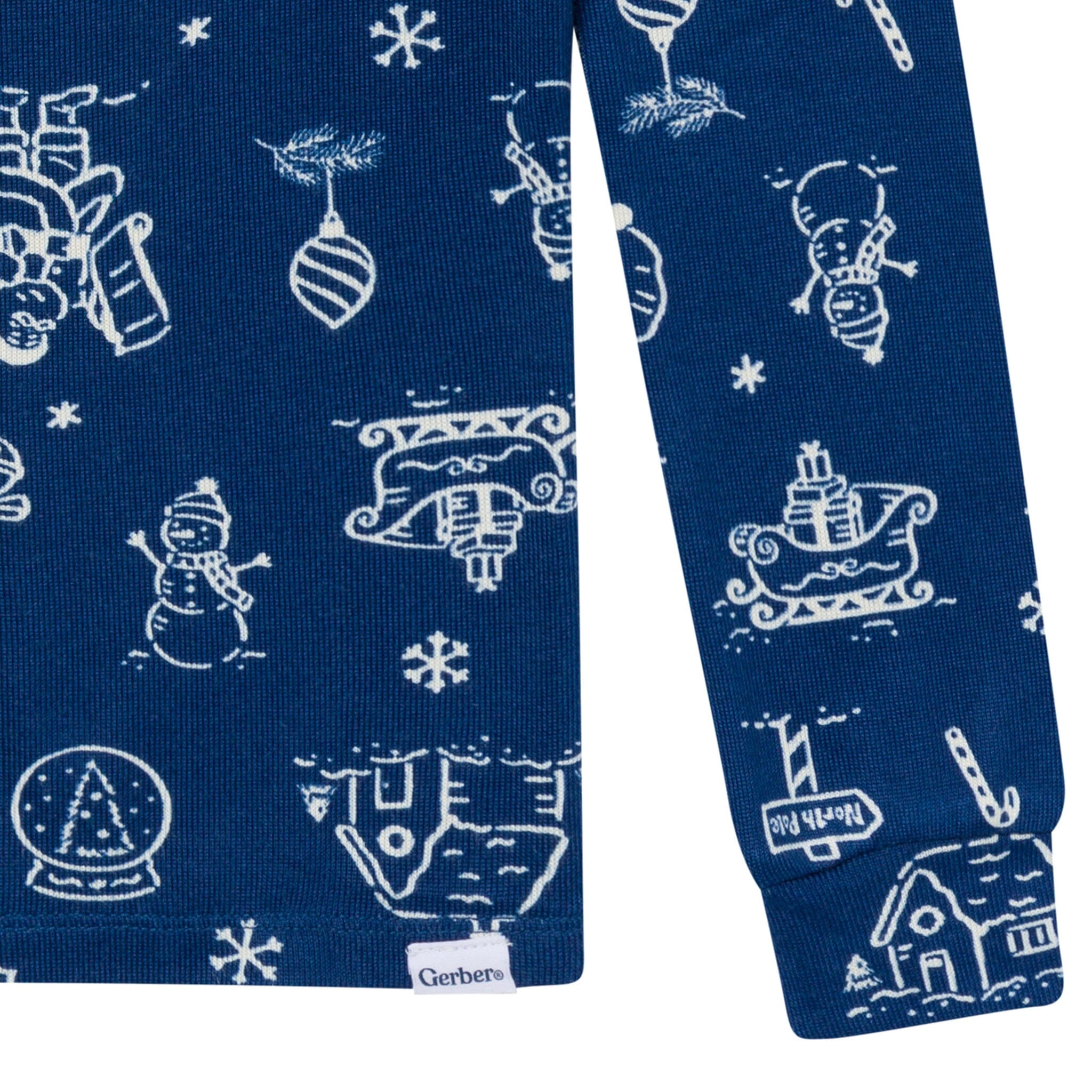 2-Piece Infant & Toddler Neutral Navy Toile Snug Fit Pajamas Sleepwear Gerber® 