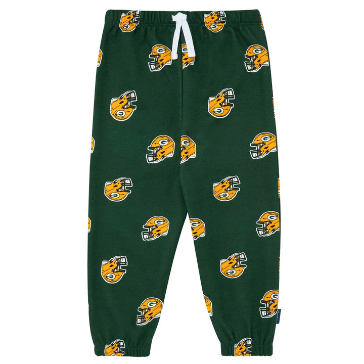 2-Piece Infant & Toddler Neutral Green Bay Packers Sweatshirt and Pant Set Outfits & Sets NFL 