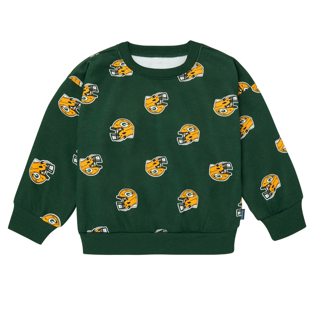 2-Piece Infant & Toddler Neutral Green Bay Packers Sweatshirt and Pant Set Outfits & Sets NFL 