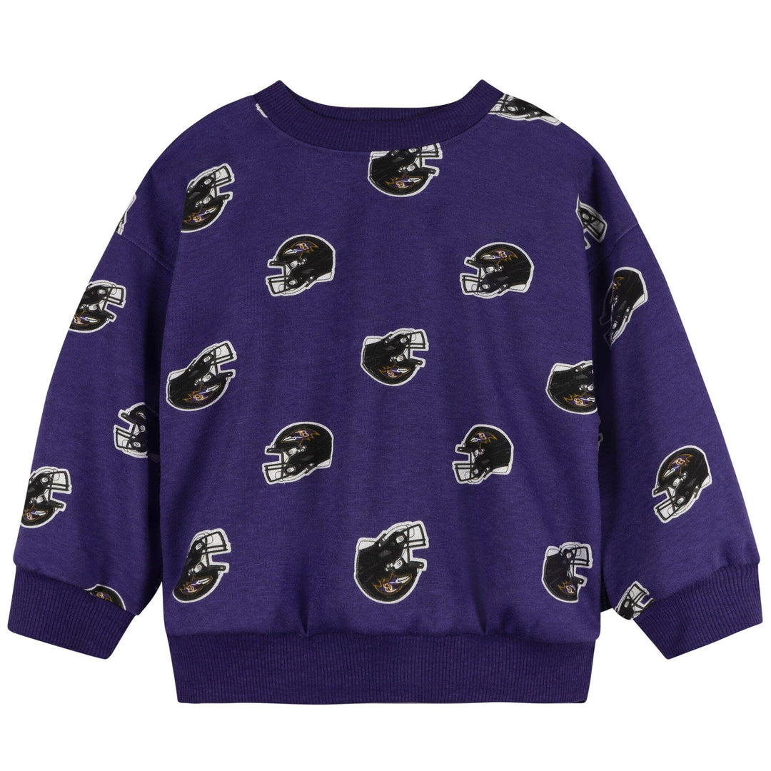 2-Piece Infant & Toddler Neutral Baltimore Ravens Sweatshirt and Pant Set Outfits & Sets NFL 