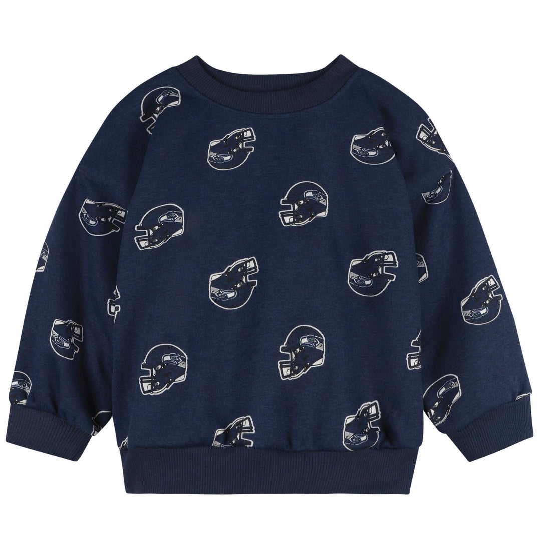 2-Piece Infant & Toddler Neutral Seattle Seahawks Sweatshirt and Pant Set Outfits & Sets NFL 