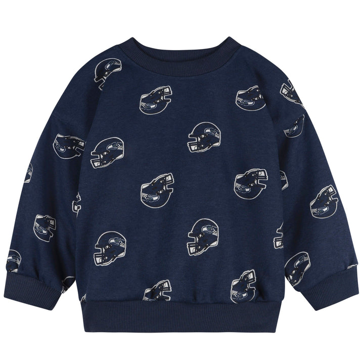 2-Piece Infant & Toddler Neutral Seattle Seahawks Sweatshirt and Pant Set Outfits & Sets NFL 