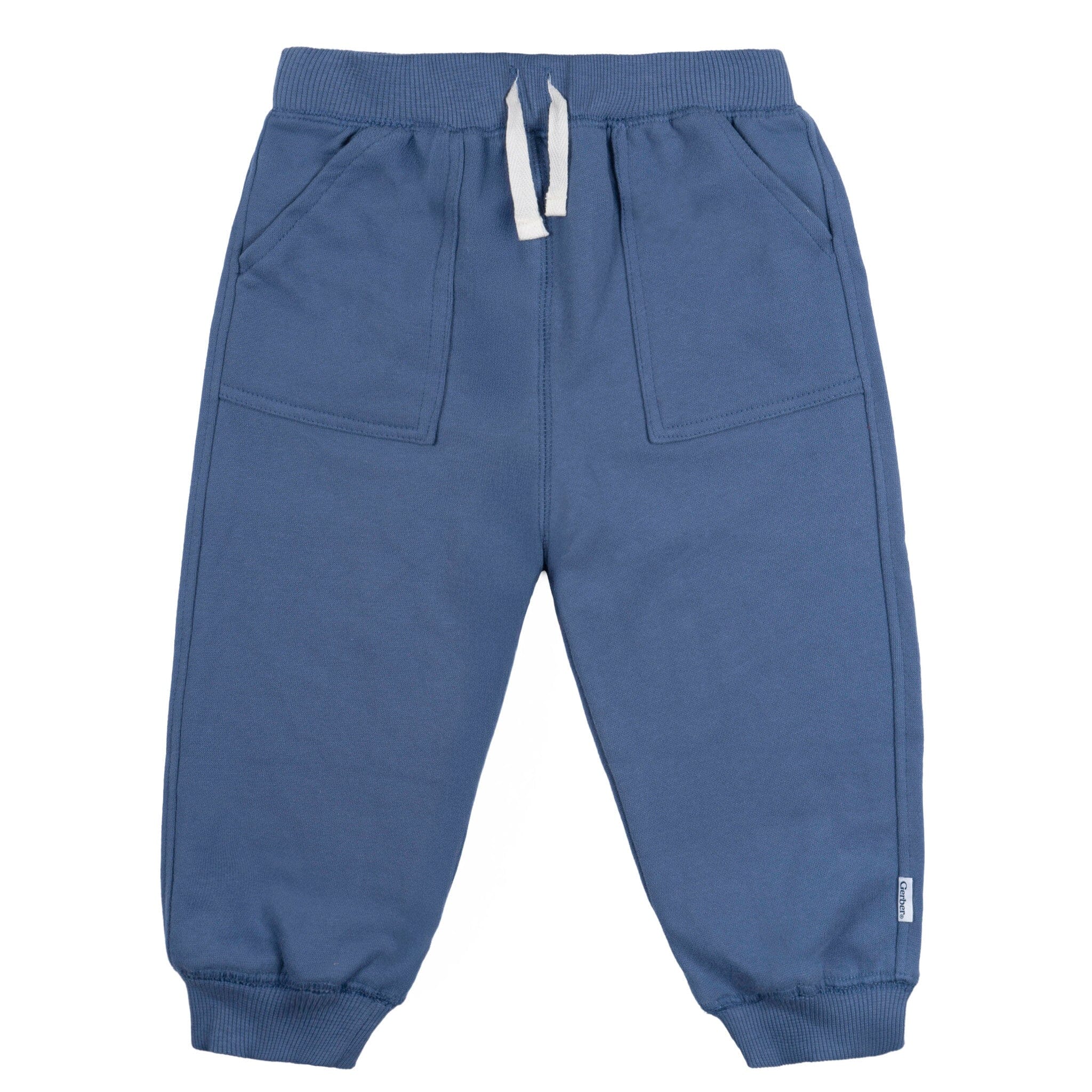 2-Piece Toddler Boys Blue Quilted Top & Jogger Set