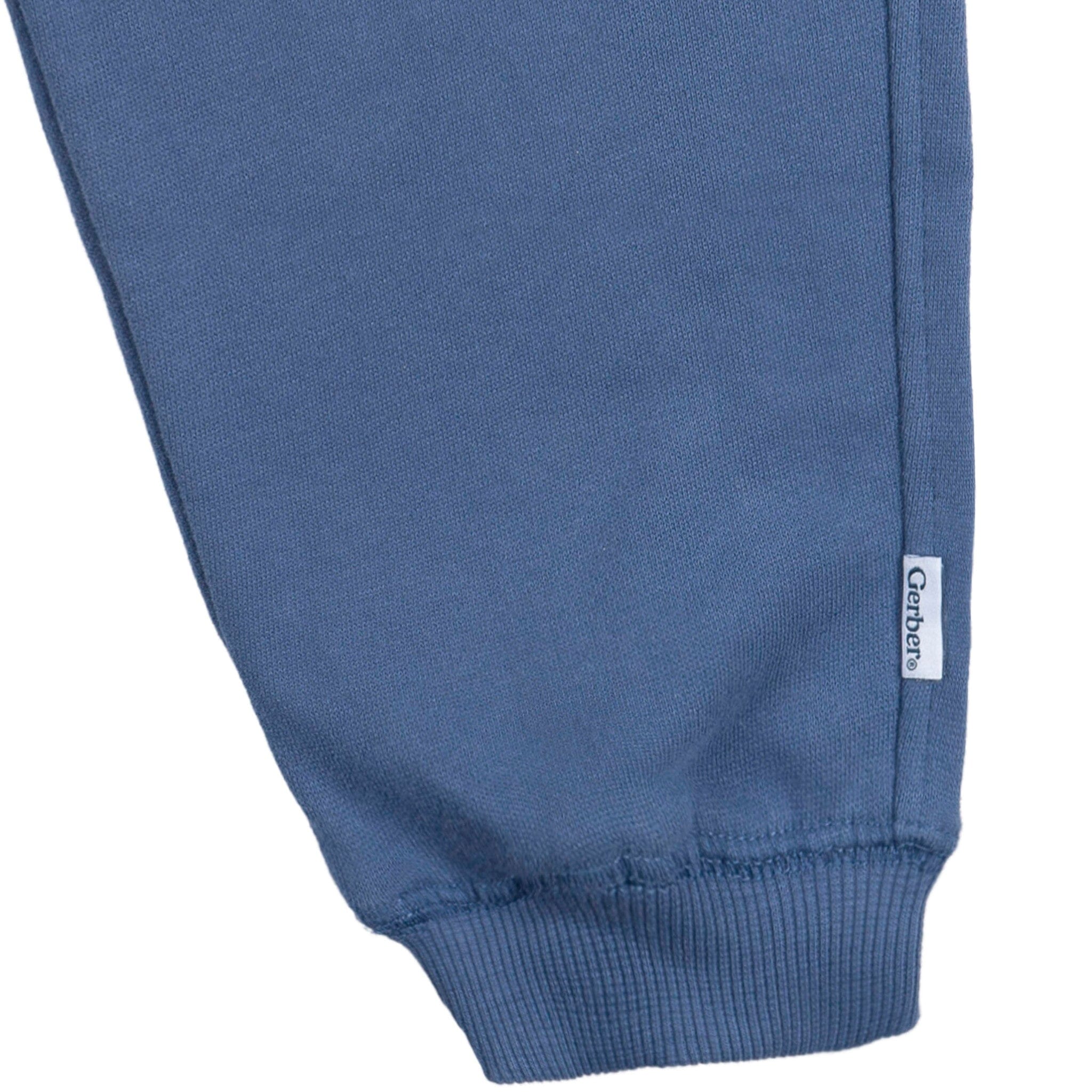 2-Piece Toddler Boys Blue Quilted Top & Jogger Set