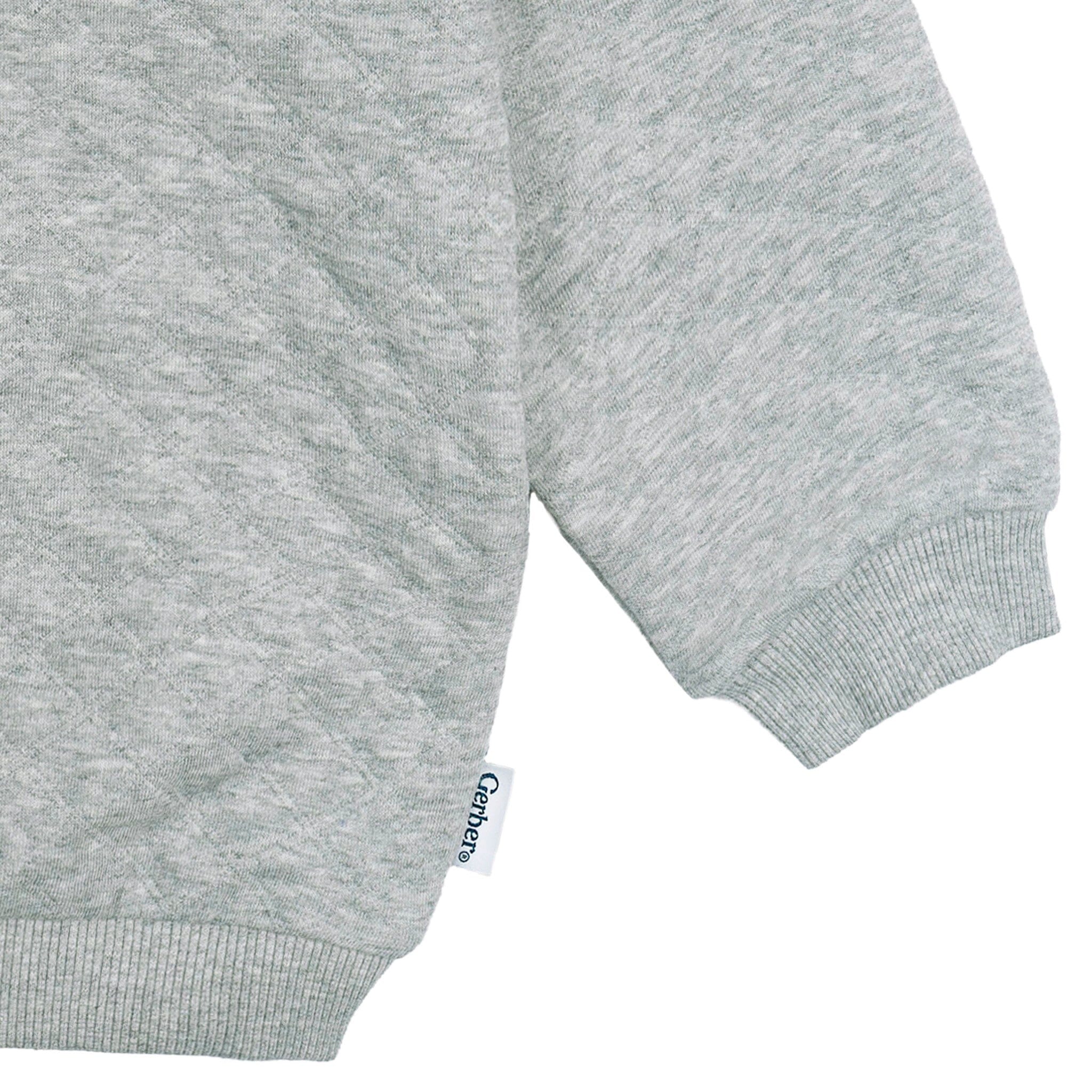 2-Piece Toddler Boys Blue Quilted Top & Jogger Set