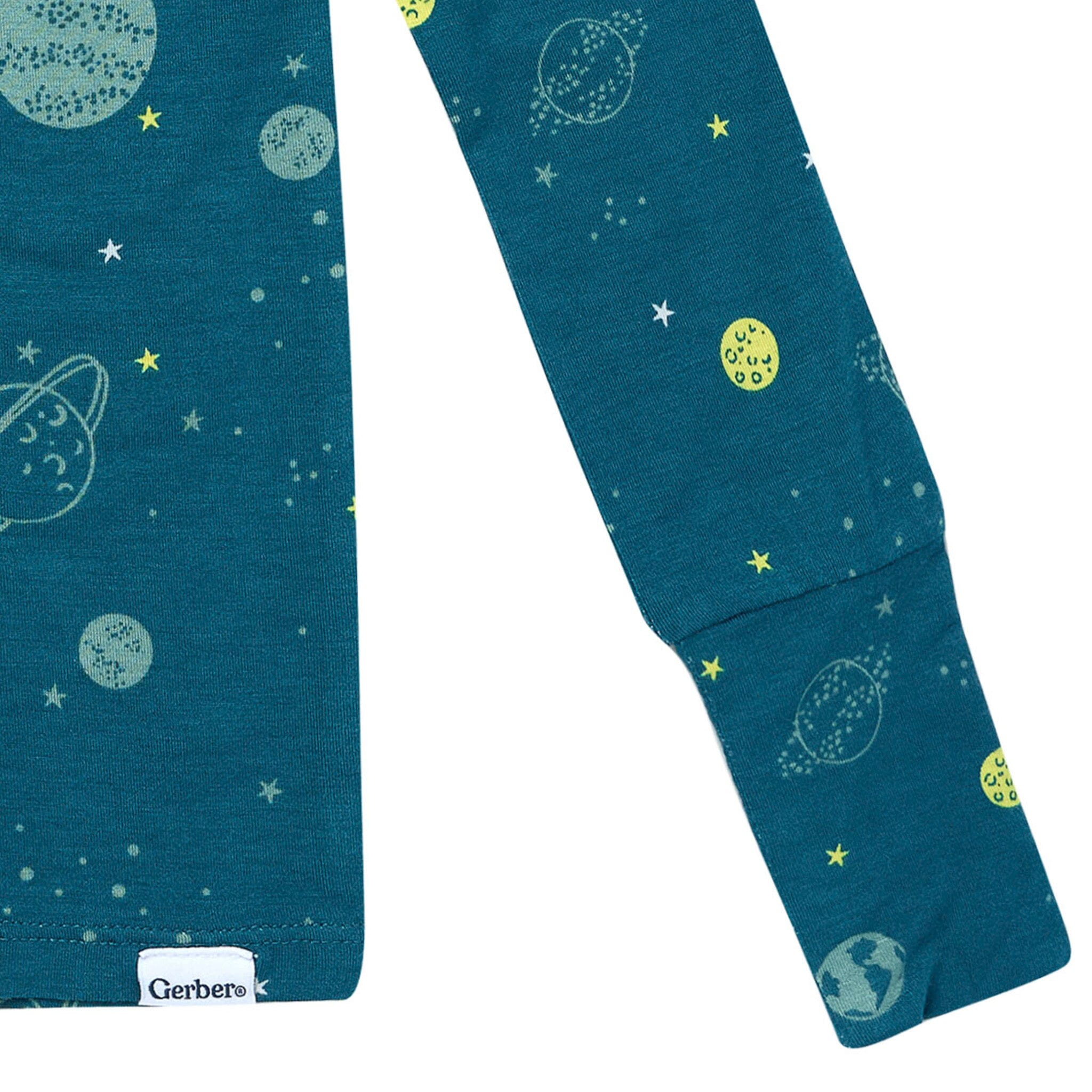 2-Piece Toddler Boys Blue Space Tight Fitting Pajamas Sleepwear Gerber® 
