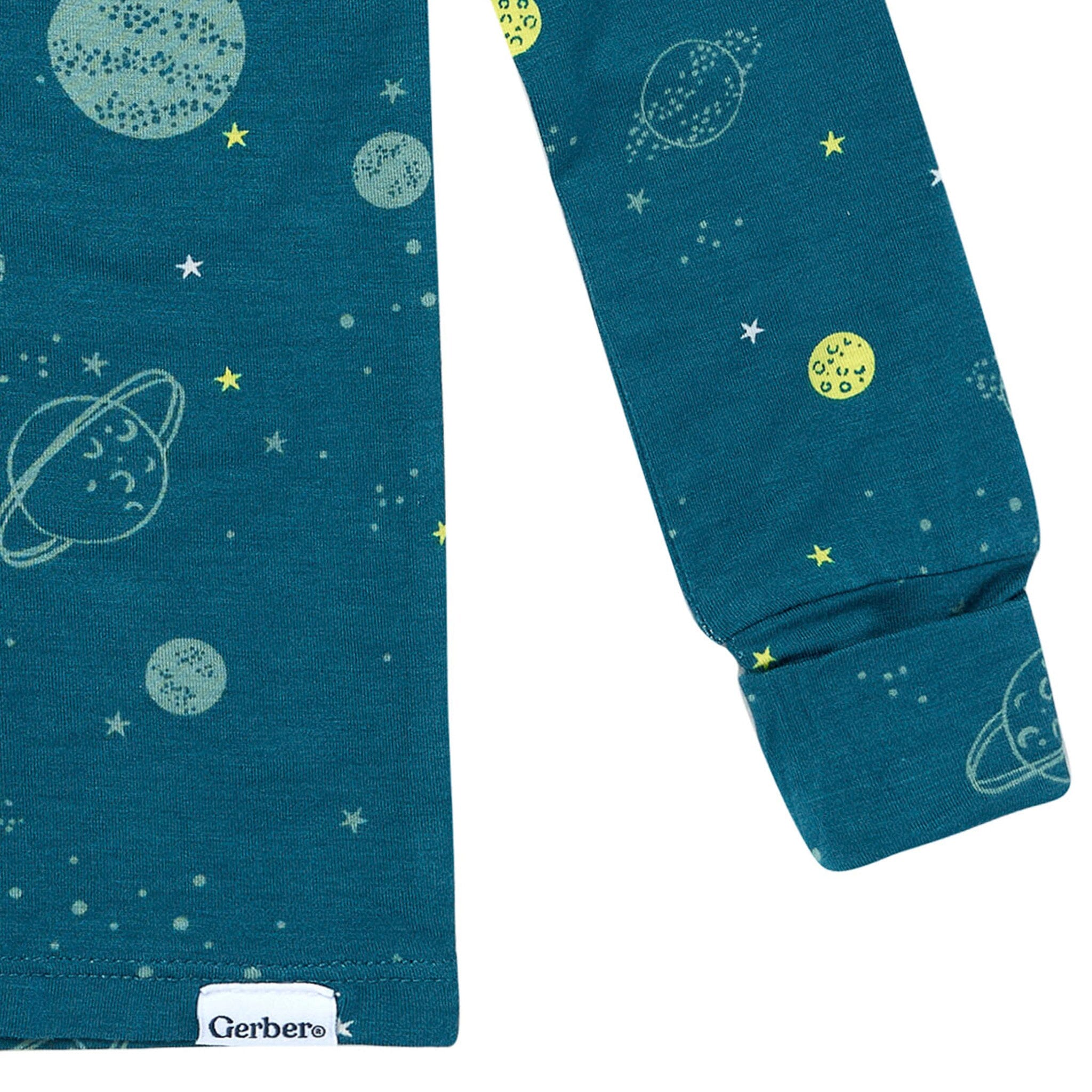 2-Piece Toddler Boys Blue Space Tight Fitting Pajamas Sleepwear Gerber® 