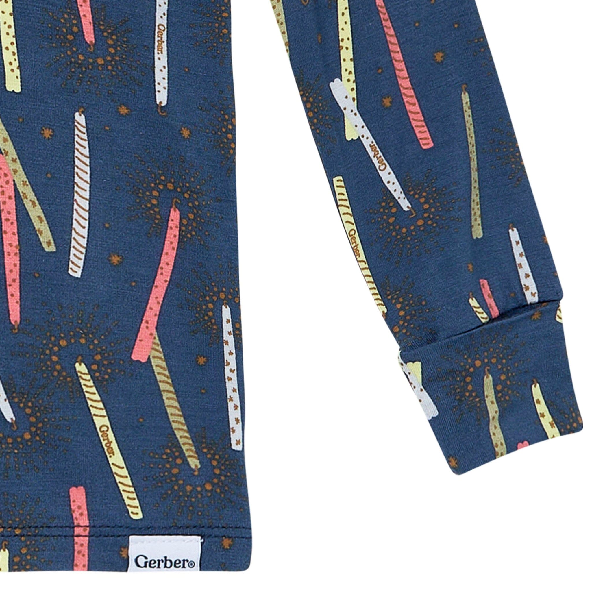 2-Piece Toddler Boys Navy Candle Tight Fitting Pajamas Sleepwear Gerber® 