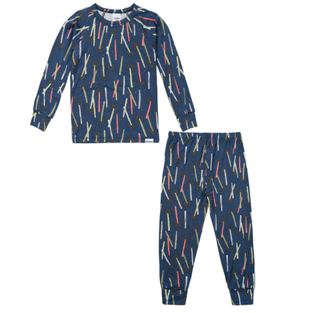 2-Piece Infant & Toddler Boys Navy Candle Snug Fit Pajamas