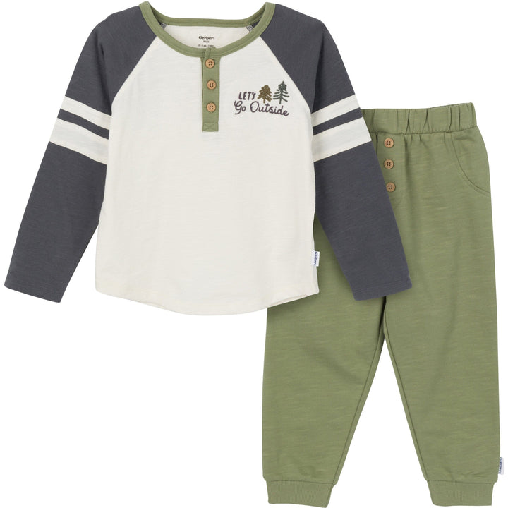 2-Piece Toddler Boys Let's Go Outside Top Joggers Set – Gerber