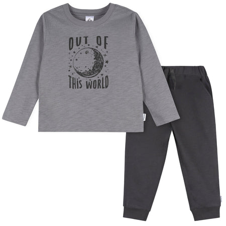 2-Piece Toddler Boys Space Adventure Top and Jogger Set