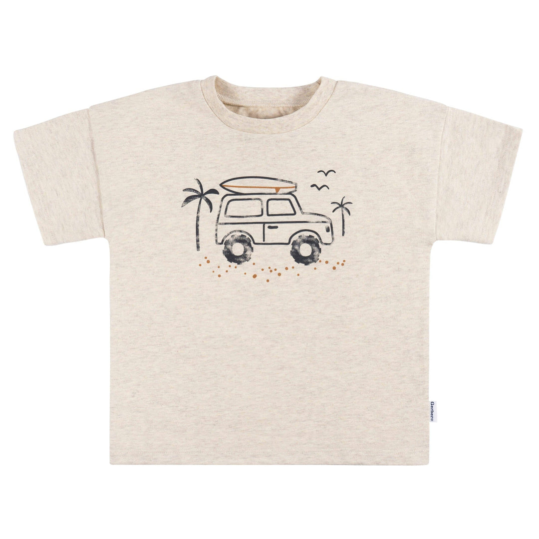 2-Piece Toddler Boys Surf Life Shirt & Shorts Set