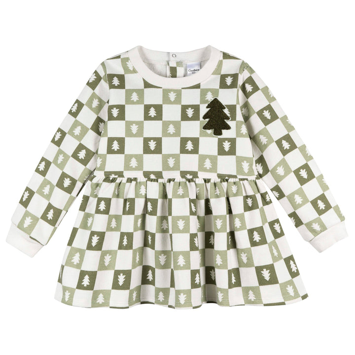 2-Piece Toddler Girls Green Christmas Dress and Legging Set Dresses Gerber® 