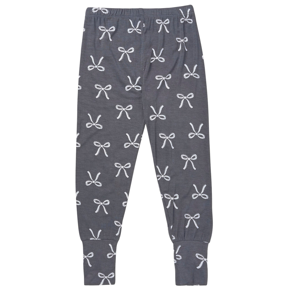 2-Piece Toddler Girls Gray Bow Tight Fitting Pajamas Sleepwear Gerber® 